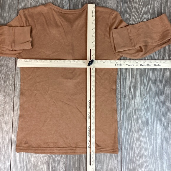 Alpine Design Women's Long Sleeve Caramel Latte Henley Small NEW Brown Duofold - Picture 5 of 6